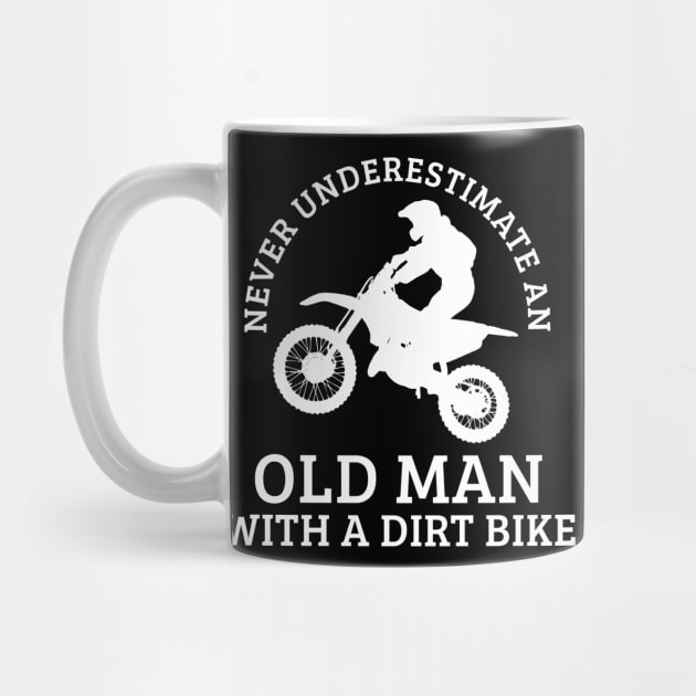 Dirt Bike Biker Old Man by KAWAIITEE